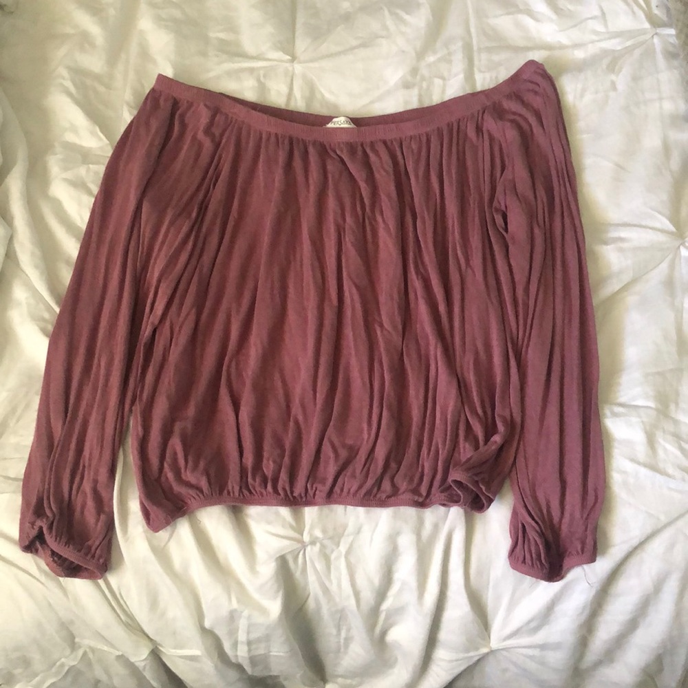 Persaya purple off the shoulder top